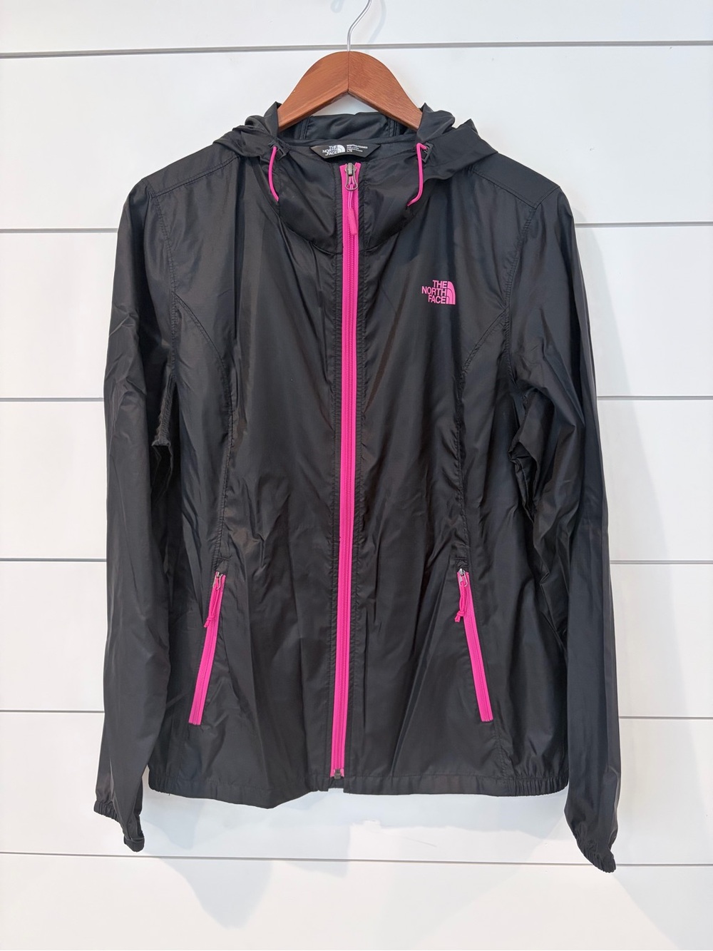 The North Face Black Pink Windbreaker L Gorpcore Y2K Lightweight Jacket